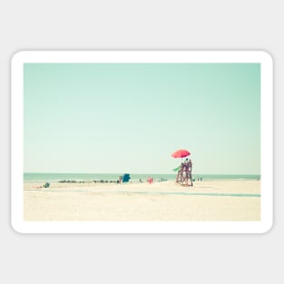 Red Beach Umbrella Sticker